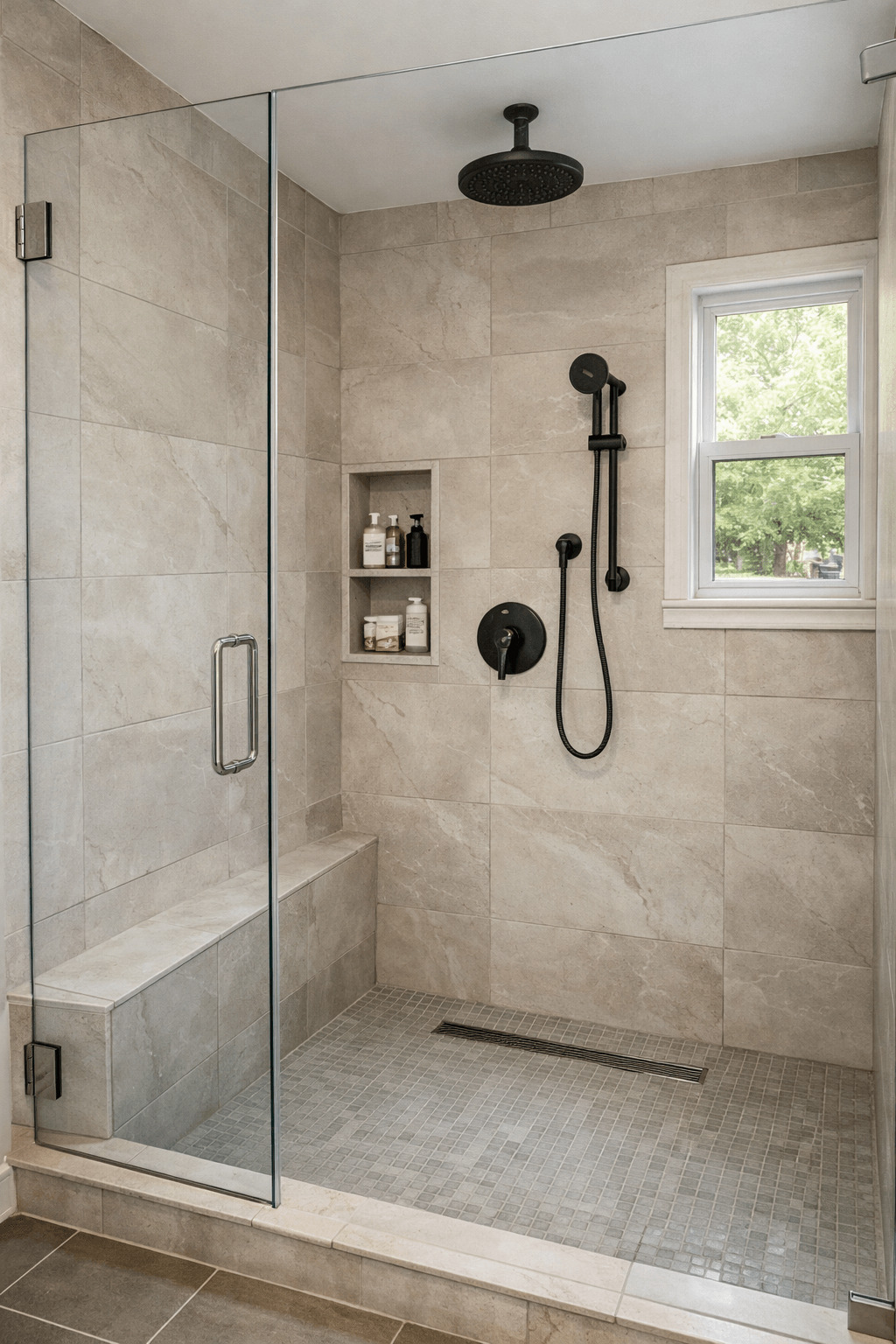 Large-Format Tile Walls